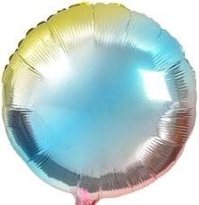 Regnbue rund folieballon