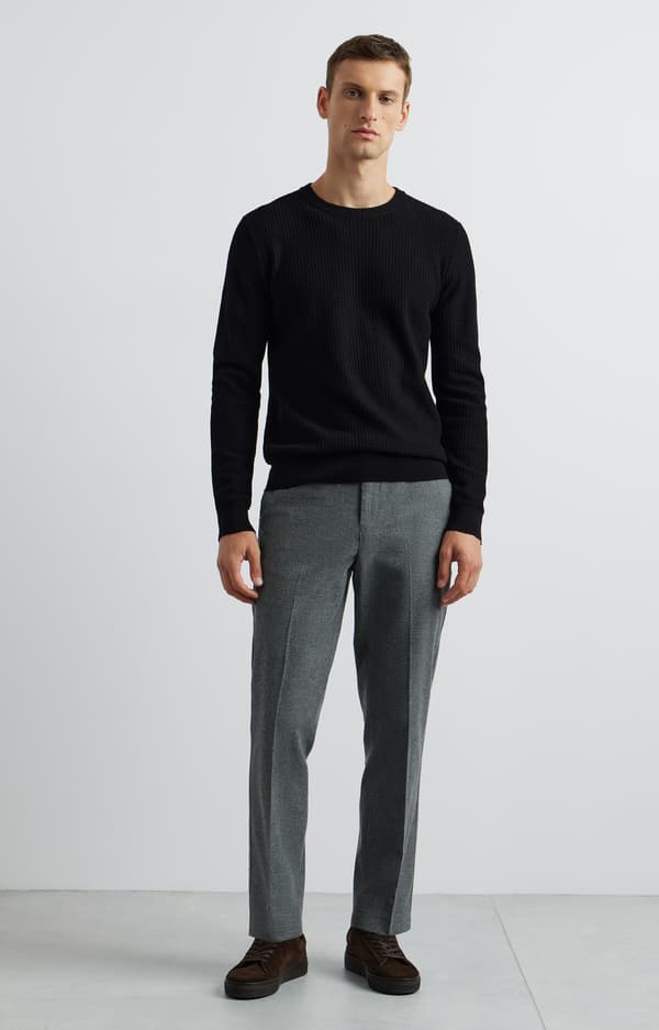 Mikromønstret sweater XXL