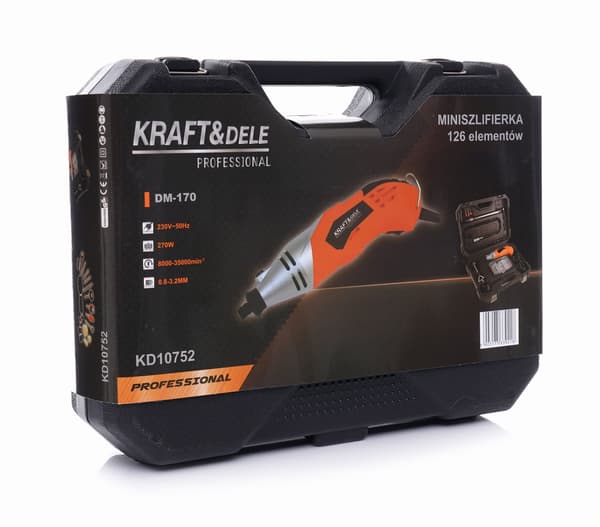 Mini slibemaskine 270W + tilbehør 126 stk KD10752