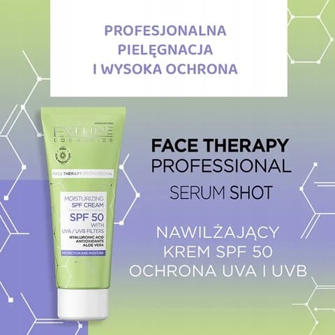 Eveline Face Therapy återfuktande ansiktskräm SPF 50, 30 ml