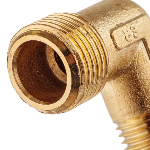 Messing 90° albueforbindelse 1/4" til 3/8" luftkompressorpumpecylinderfitting