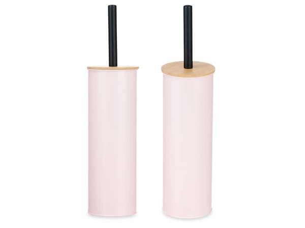 Toalettborste med rosbehållare