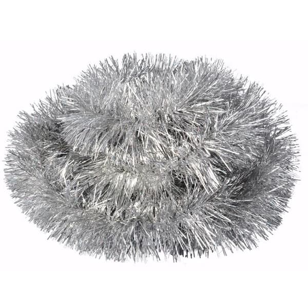 Fluorescerande silverjulgranskedja, diameter 15 cm x 3 m