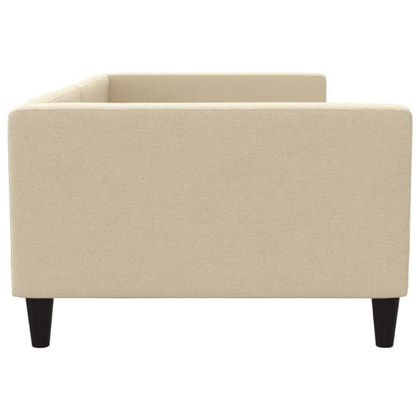 vidaXL Bäddsoffa krämfärgad 100x200 cm tygklädd