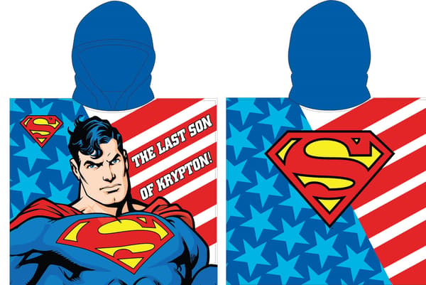 Superman badehåndklæde med hætte strandpool D086B