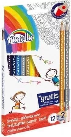 FIORELLO Superbløde Farveblyanter 12 farver + 2 gratis