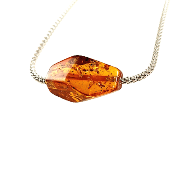 Cognac rav halskæde - Baltisk rav Collier
