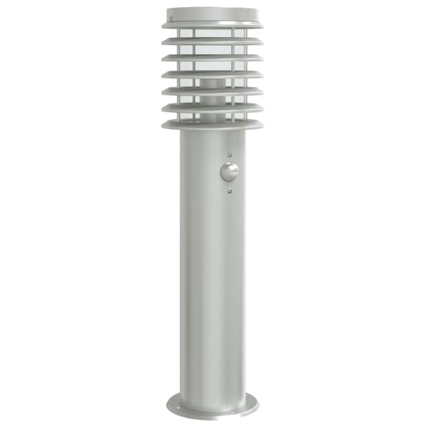 vidaXL havelampe med sensor, sølv, 60 cm, stål