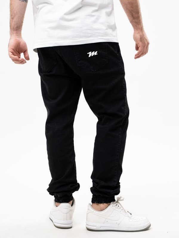 Svarta joggingjeans Method Mini M Logotypbroderi XXL för män