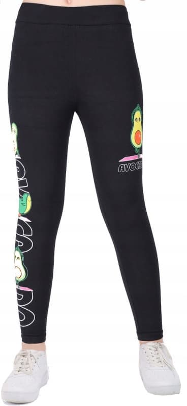 PIGELEGGINGS BENBUKS SORTE med AVOKADO 140 H005P