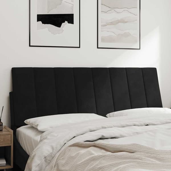vidaXL hovedgærdehynde, sort, 120 cm, fløjl