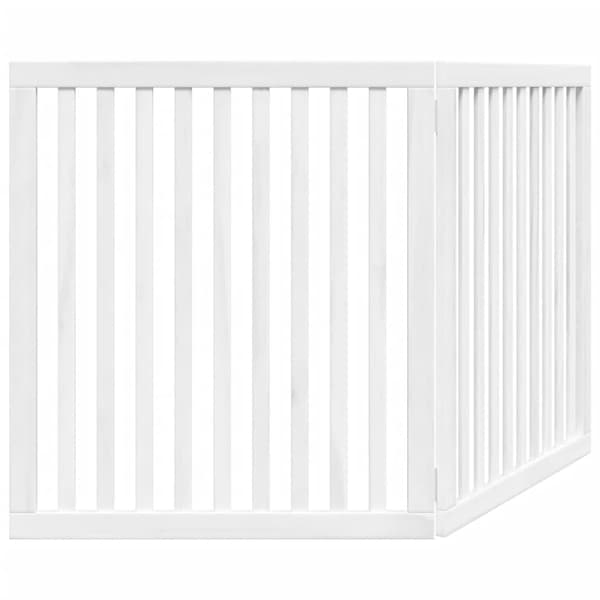 vidaXL foldbart sikkerhedsgitter til hunde, 2 paneler, hvid, 160 cm