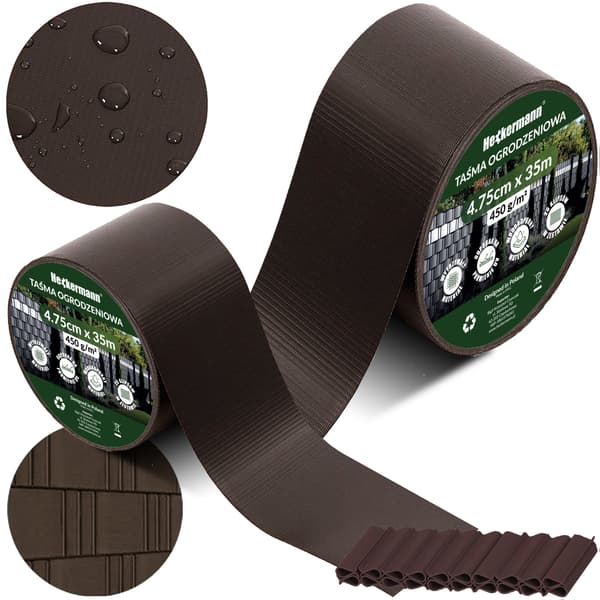 Heckermann Stakettejp 4,75 cm x 35 m - Brun