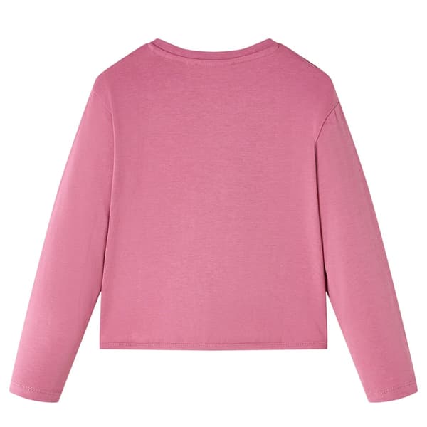 Barn långärmad T-shirt, hallon, 116