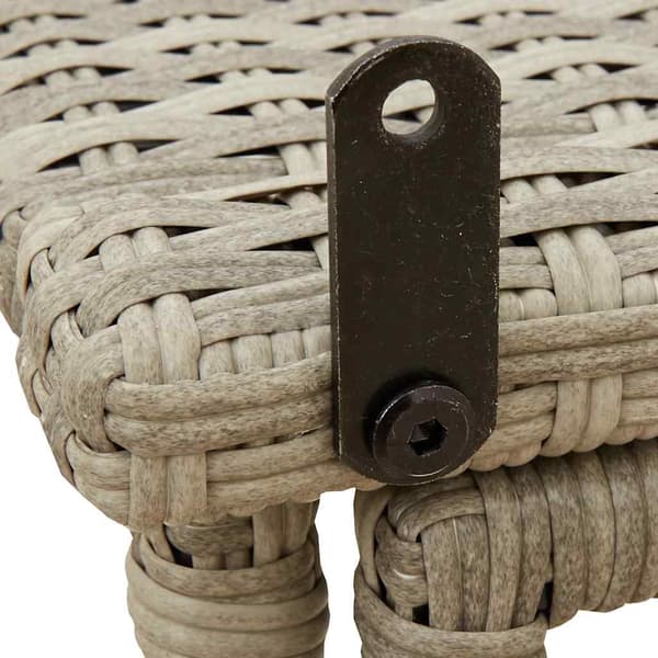 vidaXL foldbart havebord lysegrå 90x51x75 cm polyrattan