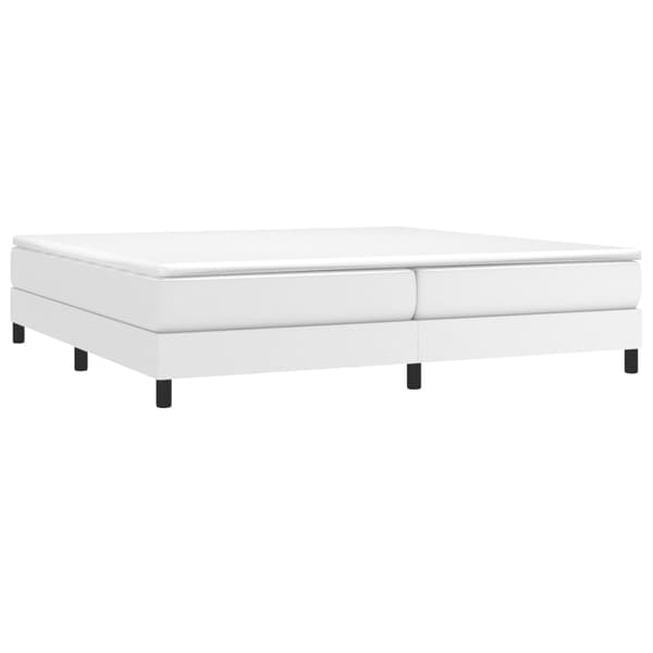 vidaXL Sängram vit 200x200 cm konstläder