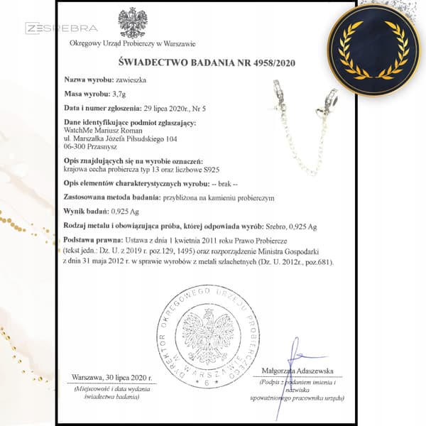 Charms Chain Security pr 925 hänge S925 pärla pärlor silver