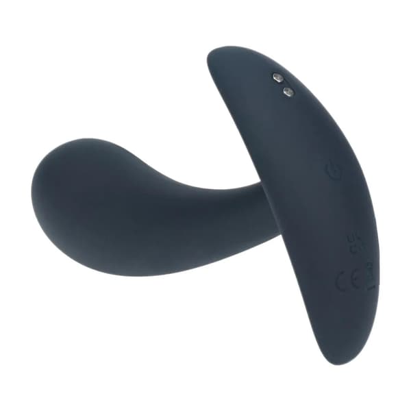 Vibrerande Silikon Prostatastimulator Analplugg - M - Svart
