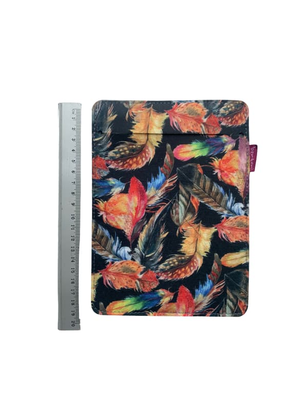 Arco Design 6-7" e-boksfodral - EcoFilc, Plume-tryck, Grå, Passar Kindle / PocketBook