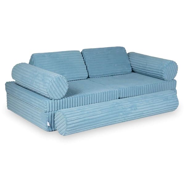 Montessori Premium Waffle Blue Leksoffa