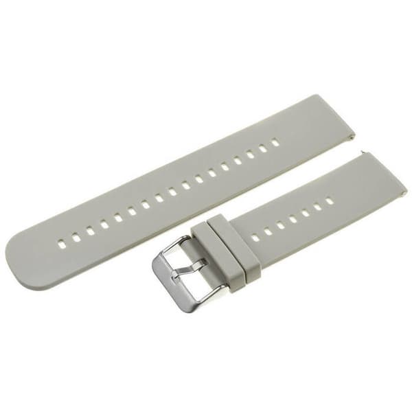 Gummirem för klocka U27 - ljusgrå/silver - 20mm