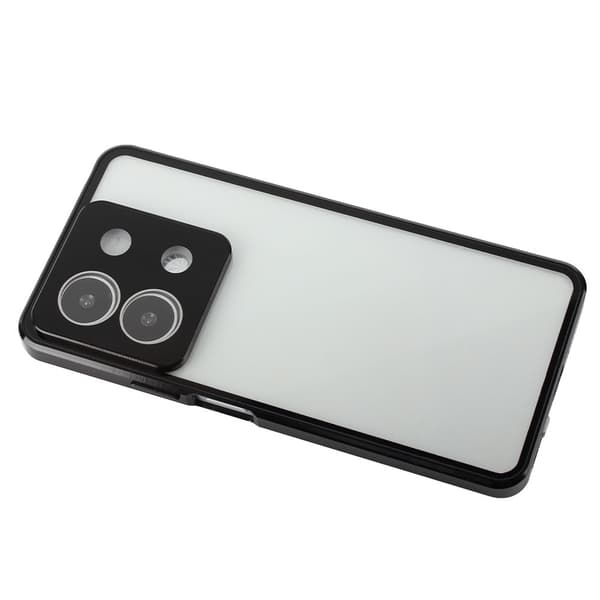 Etui til Xiaomi Redmi Note 13 5G, Magnetisk Dobbelt Glas, Sort