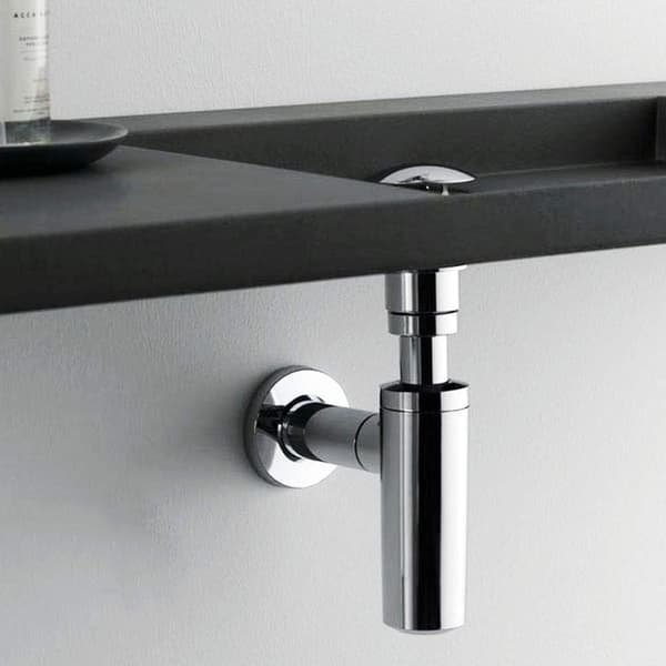 Justerbar universal sifon för tvättställ, krom