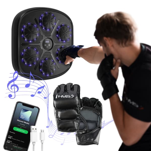 HMS Elektronisk Boksemåtte med Musik og Handsker
