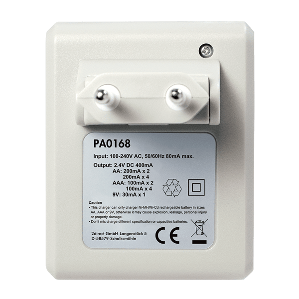 Oplader til AA/AAA/9V Ni-MH/Ni-Cd batterier, Logilink