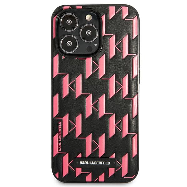 Karl Lagerfeld Monogram Plaque-cover til iPhone 13 Pro Max, lyserød