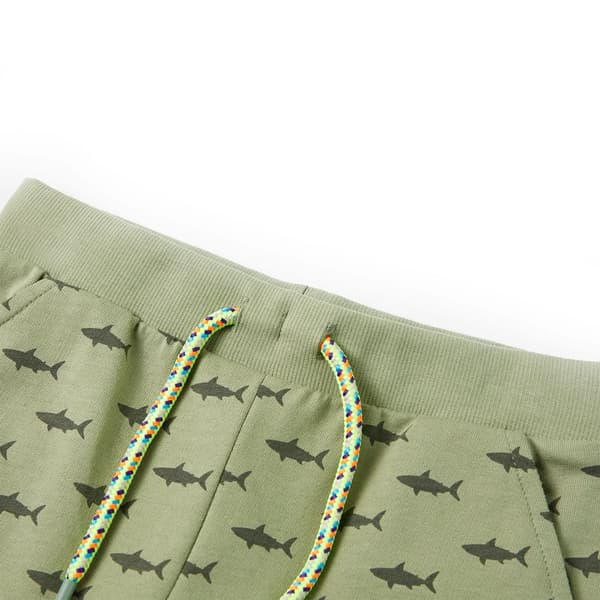 Børneshorts med snøre, lys khaki, 116
