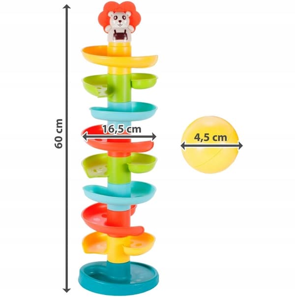 Kugletårn Kuglepyramide Rutsjebane 60 cm Z648