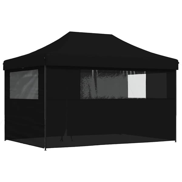 vidaXL 4-vægs pop-up festtelt sort