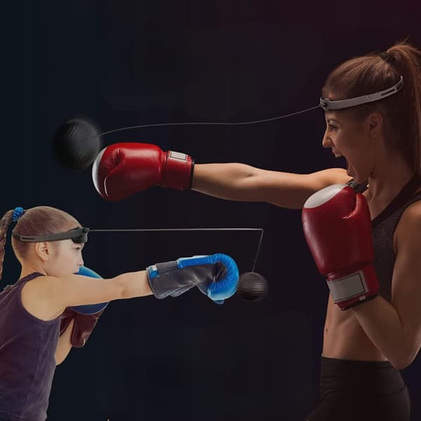 Boxningsreflexboll set med 2 bollar pannband reflexträning