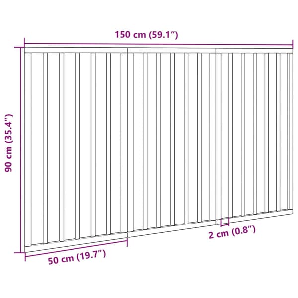 vidaXL foldbart sikkerhedsgitter til hunde, 3 paneler, hvid, 150 cm