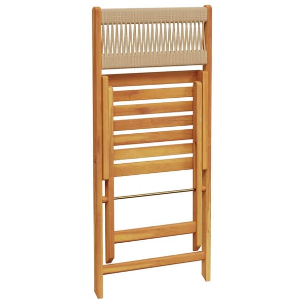 vidaXL 3-delat bistroset, beige polypropylenträ