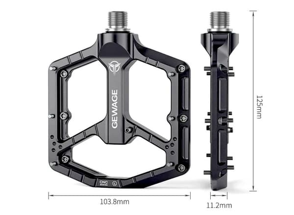 MTB Downcountry Trail Enduro Platform Cykelpedaler Gewage Sort
