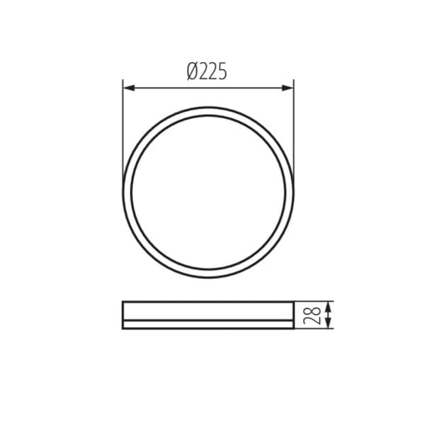 LED loftslampe til overflademontering AZPO 11,8W neutral rund sort