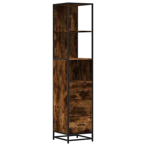 vidaXL badeværelsesskab røget eg 35x37,5x166 cm
