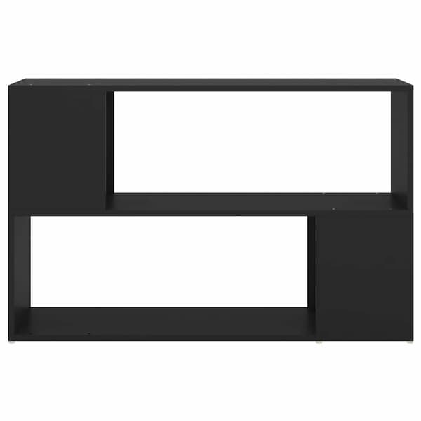 vidaXL bogreol, sort, 100x24x63 cm, træbaseret materiale