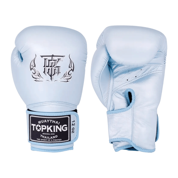 Top King Super Hvide Muay Thai Boksehandsker 14OZ