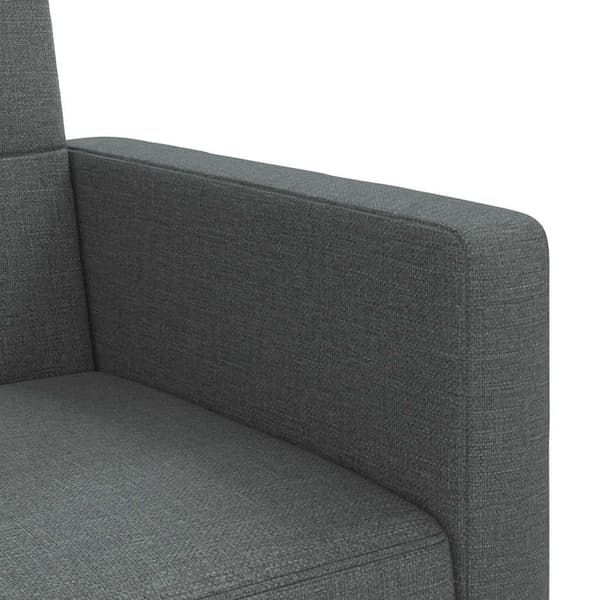 vidaXL Bäddsoffa med kuddar, mörkgrå, klädd i tyg