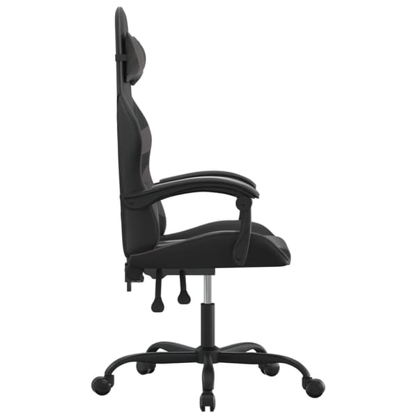 vidaXL gamingstol, sort og grå, kunstlæder