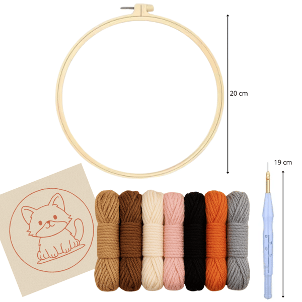Broderiringmönster, kreativt DIY-kit