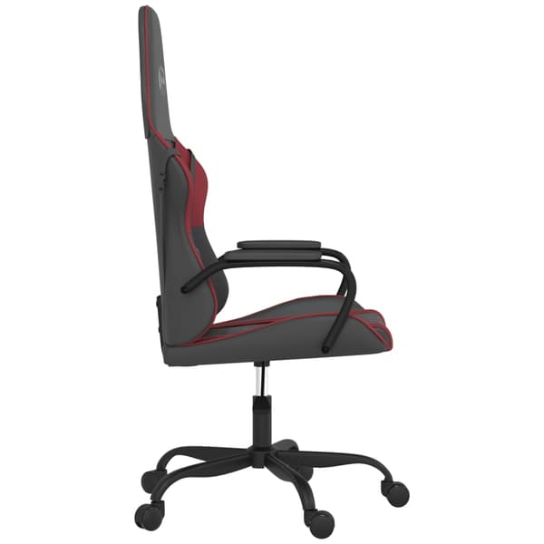 vidaXL gamingstol, sort og bordeaux, kunstlæder