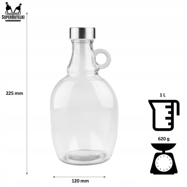 1 liter gallon med låg