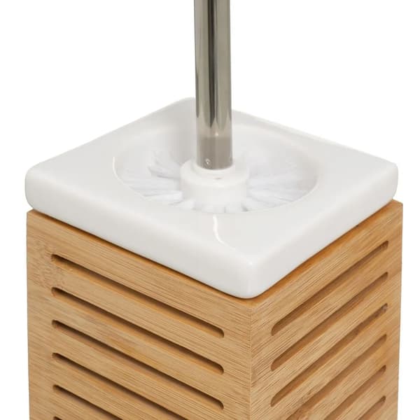 Toalettborste i keramik och bambu, 37 cm