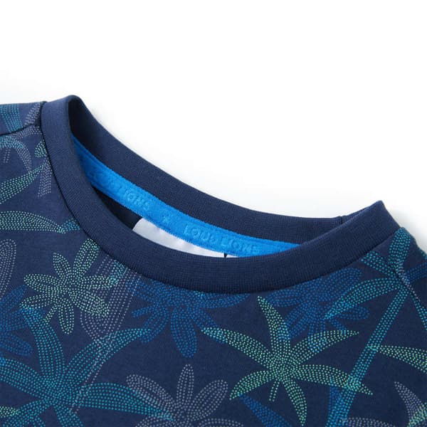 Barn-T-shirt, marinblå, 104