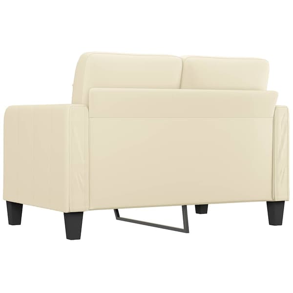 vidaXL 2-sitssoffa krämfärgad 120 cm konstläder