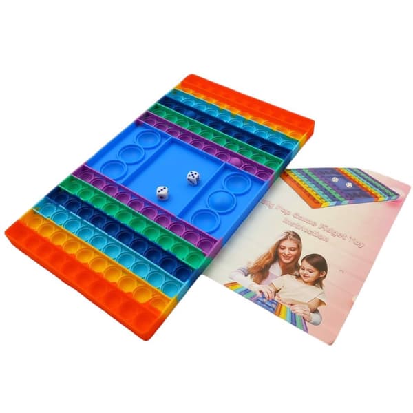 Rainbow Checkerboard Push Bubbl Sensoriska Leksaker